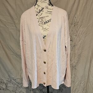 Denver Hayes Soft Lavender V-Neck Button Cardigan